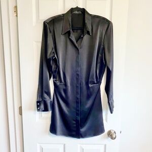 Aritzia Sleuth Button Up Satin Dress, Ten by Babaton